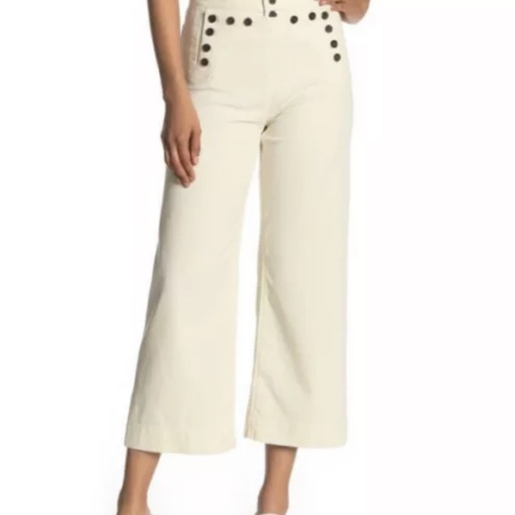 A.L.C. Pierce Crop Wide Leg Crop Twill Sailor Pant size 6 - Picture 2 of 10